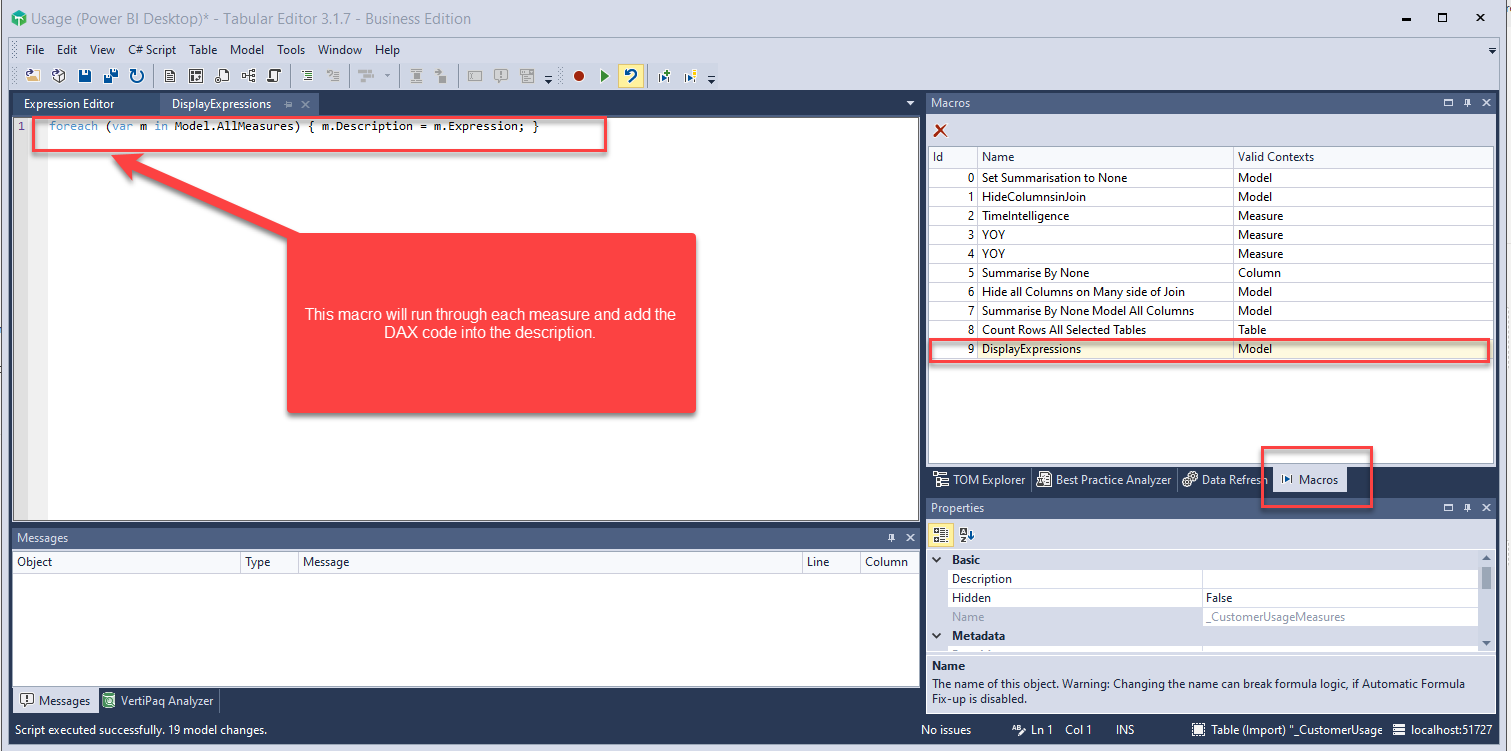 Tabular Editor to display DAX code in Measure Description - Data Bayes